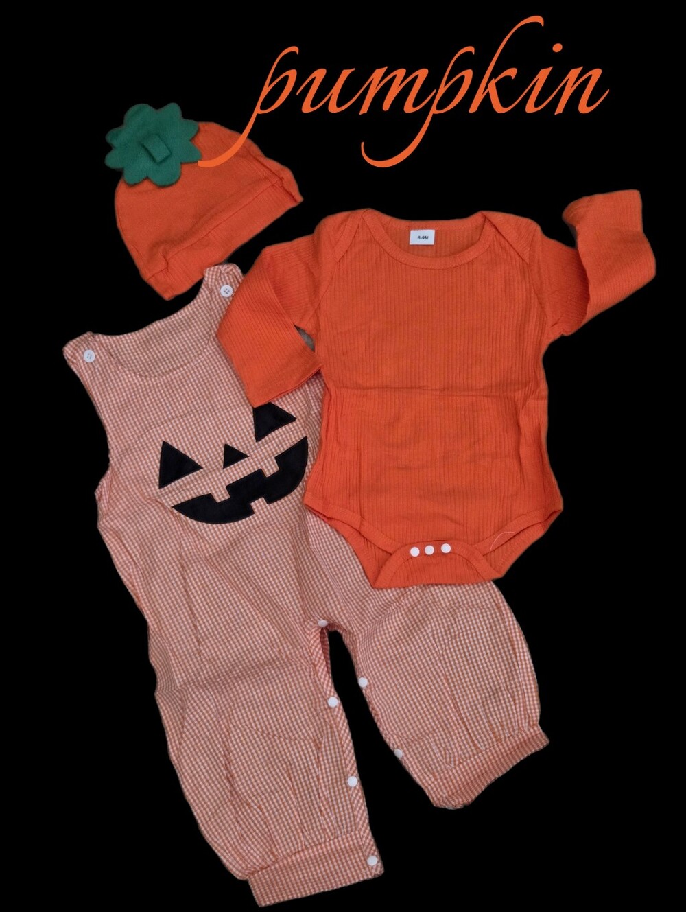 Baby Pumpkin Halloween 3pc fall  Outfit Baby